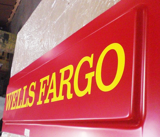 Wells Fargo Pan Formed Sign